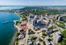 aerial photo burlington ontario canada driving towards economic prosperity