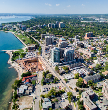 KEY INITIATIVES DRIVING ECONOMIC PROSPERITY aerial photo burlington ontario canada driving towards economic prosperity