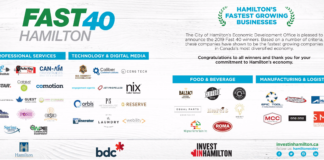 Hamilton Economic Development Fast 40 Globe and Mail